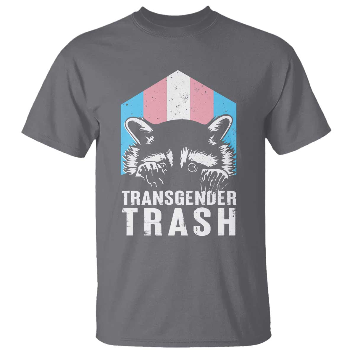 Transgender Trash Raccoon T Shirt LGBT Vintage Rainbow Flag Pride Month - Wonder Print Shop