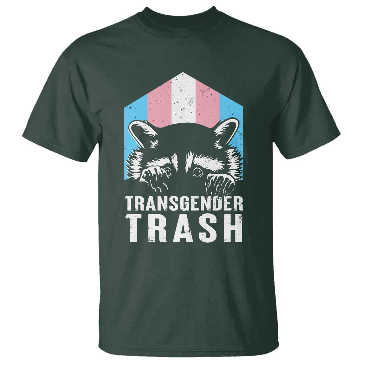 Transgender Trash Raccoon T Shirt LGBT Vintage Rainbow Flag Pride Month - Wonder Print Shop