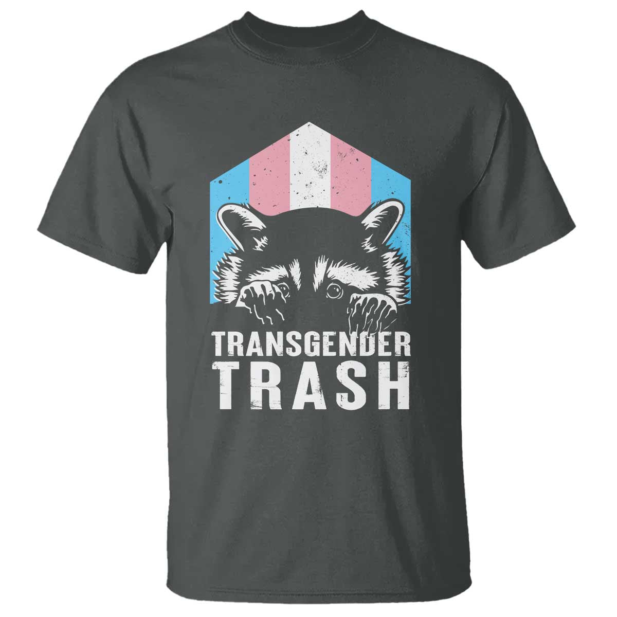 Transgender Trash Raccoon T Shirt LGBT Vintage Rainbow Flag Pride Month - Wonder Print Shop