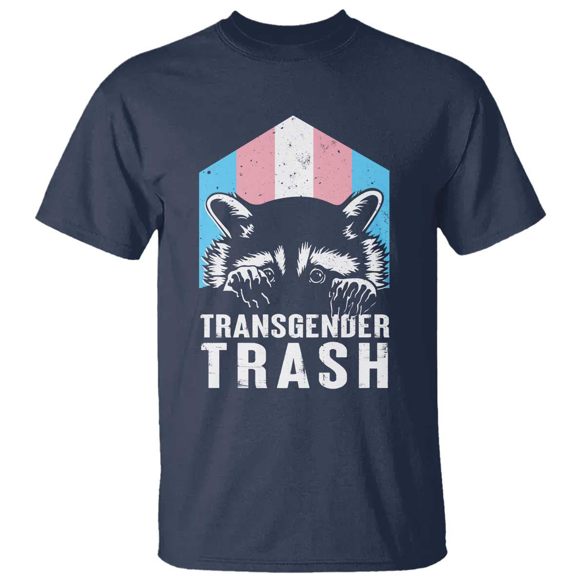 Transgender Trash Raccoon T Shirt LGBT Vintage Rainbow Flag Pride Month - Wonder Print Shop