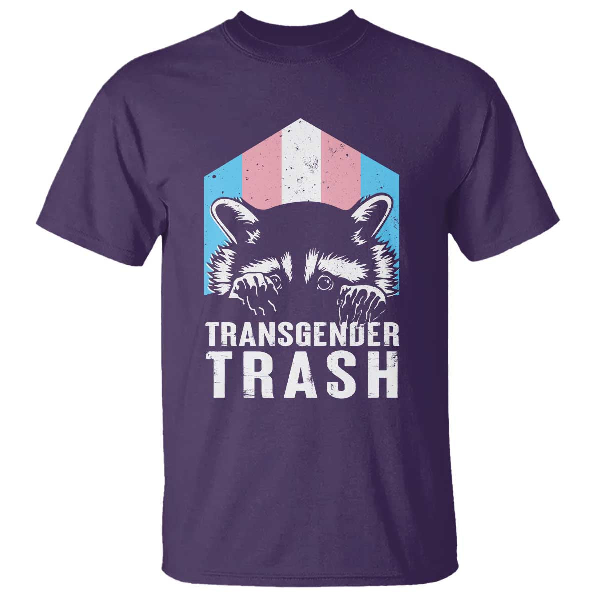 Transgender Trash Raccoon T Shirt LGBT Vintage Rainbow Flag Pride Month - Wonder Print Shop