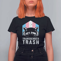 Transgender Trash Raccoon T Shirt For Women LGBT Vintage Rainbow Flag Pride Month - Wonder Print Shop