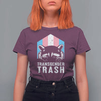 Transgender Trash Raccoon T Shirt For Women LGBT Vintage Rainbow Flag Pride Month - Wonder Print Shop