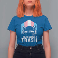 Transgender Trash Raccoon T Shirt For Women LGBT Vintage Rainbow Flag Pride Month - Wonder Print Shop