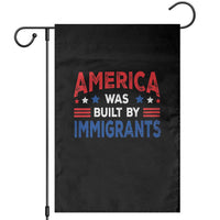 Funny America Was Built By Immigrants Garden Flag Stars Stripes - Wonder Print Shop