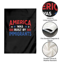 Funny America Was Built By Immigrants Garden Flag Stars Stripes - Wonder Print Shop