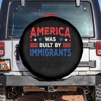 Funny America Was Built By Immigrants Spare Tire Cover Stars Stripes - Wonder Print Shop