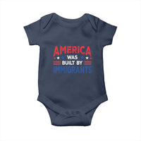 Funny America Was Built By Immigrants Baby Onesie Stars Stripes - Wonder Print Shop