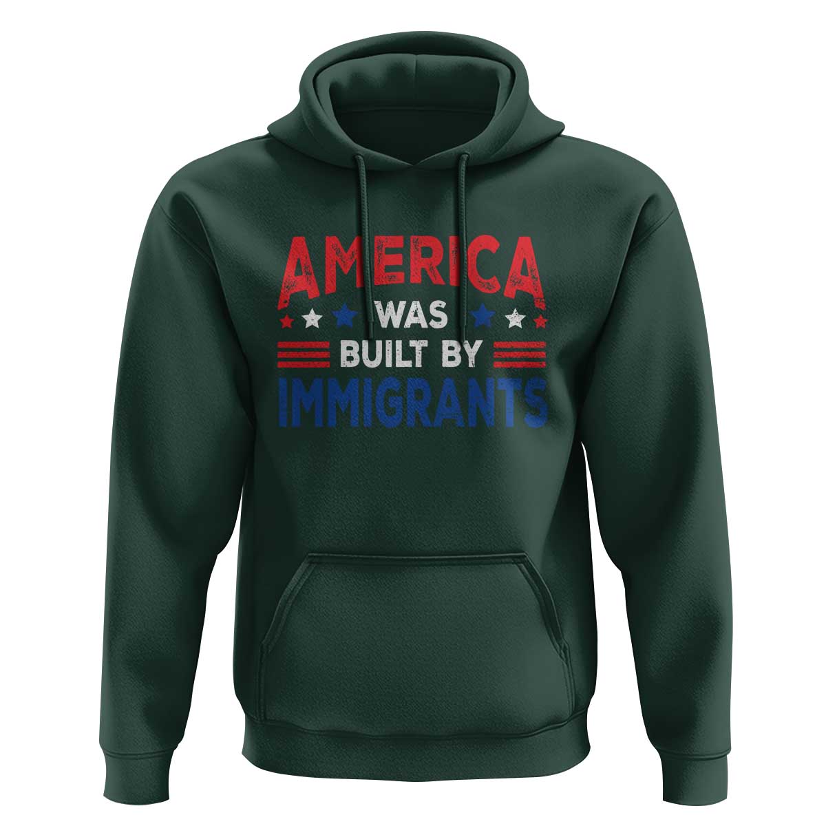 Funny America Was Built By Immigrants Hoodie Stars Stripes - Wonder Print Shop