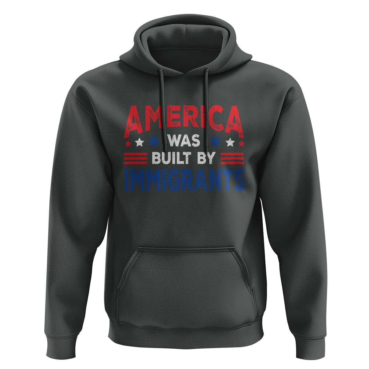 Funny America Was Built By Immigrants Hoodie Stars Stripes - Wonder Print Shop