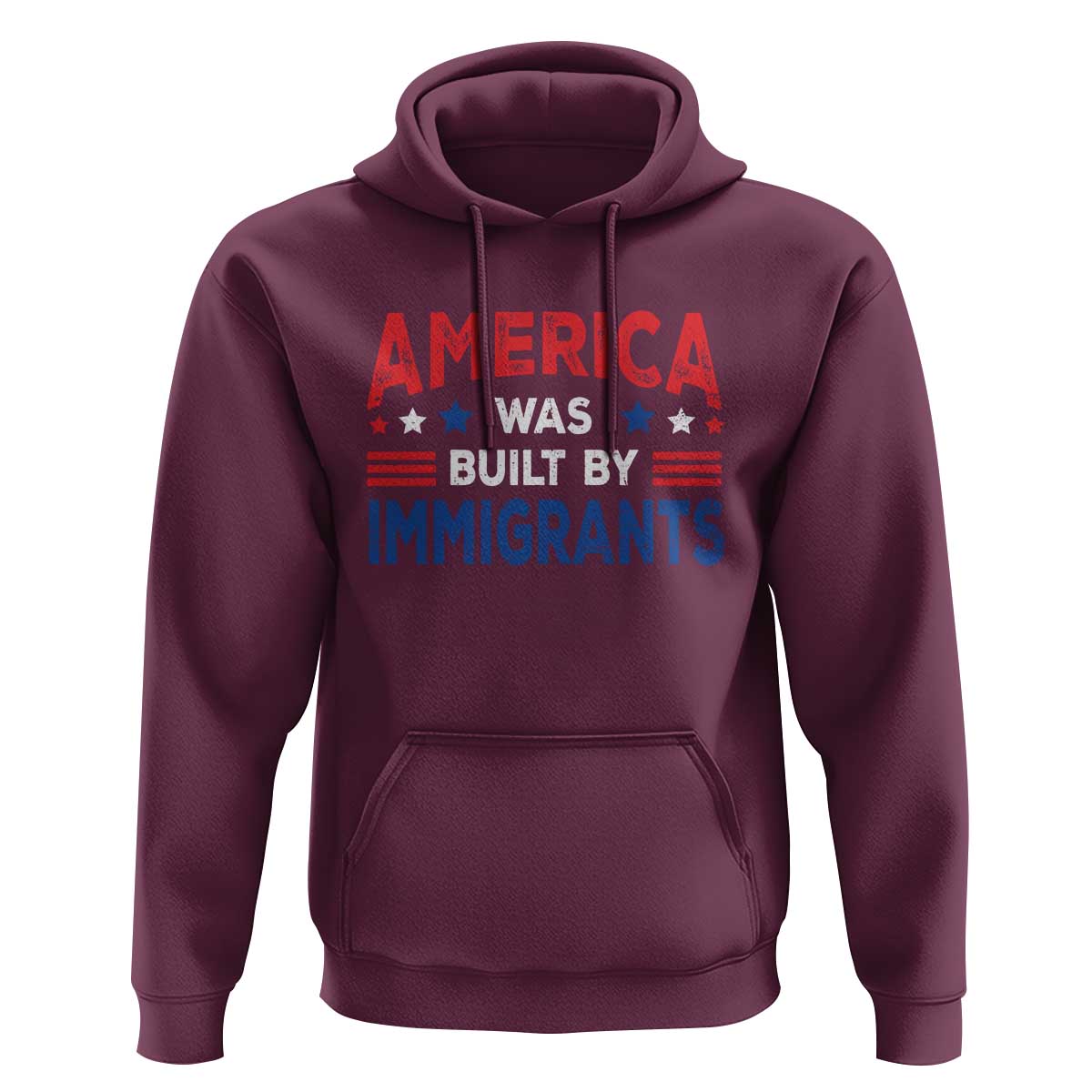 Funny America Was Built By Immigrants Hoodie Stars Stripes - Wonder Print Shop