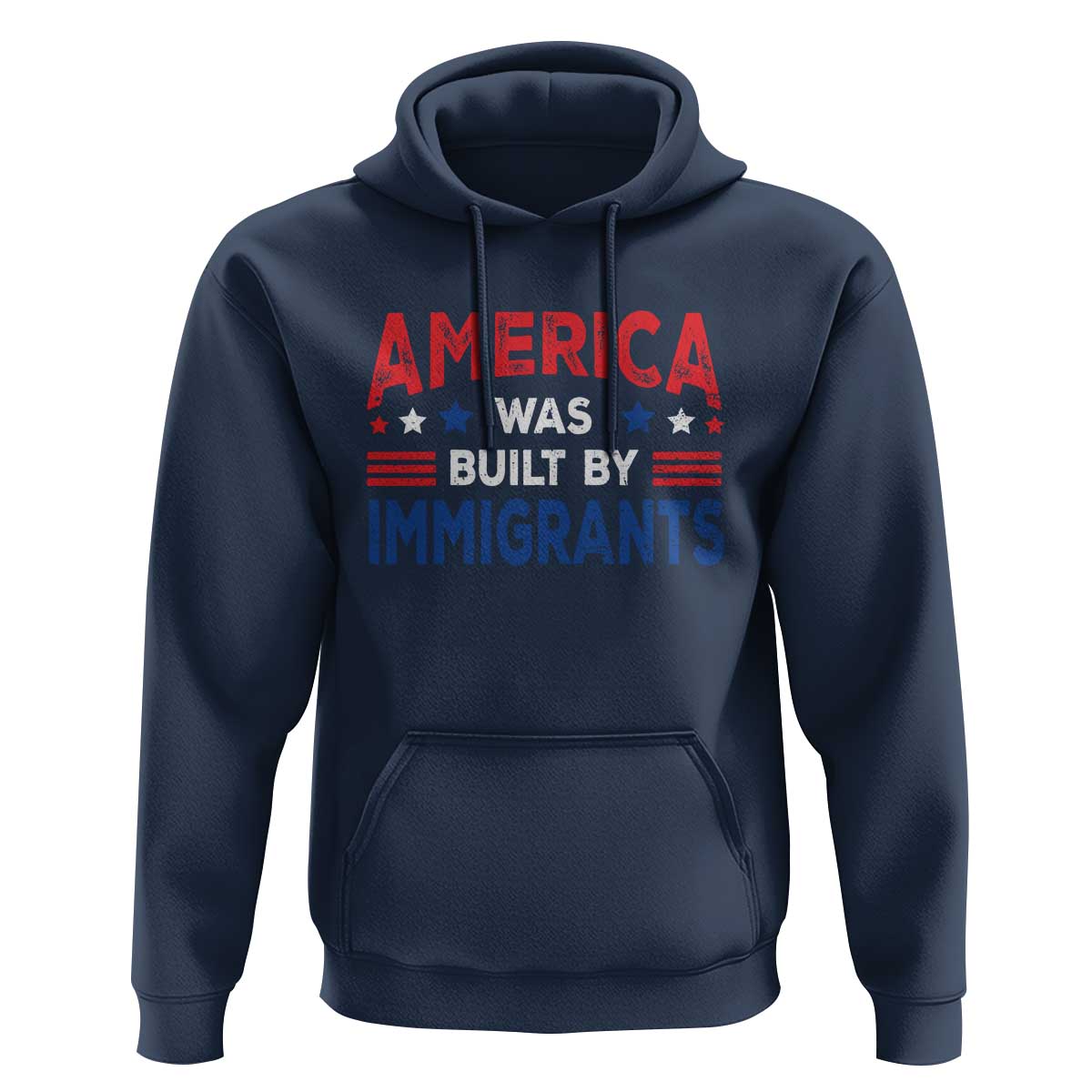 Funny America Was Built By Immigrants Hoodie Stars Stripes - Wonder Print Shop
