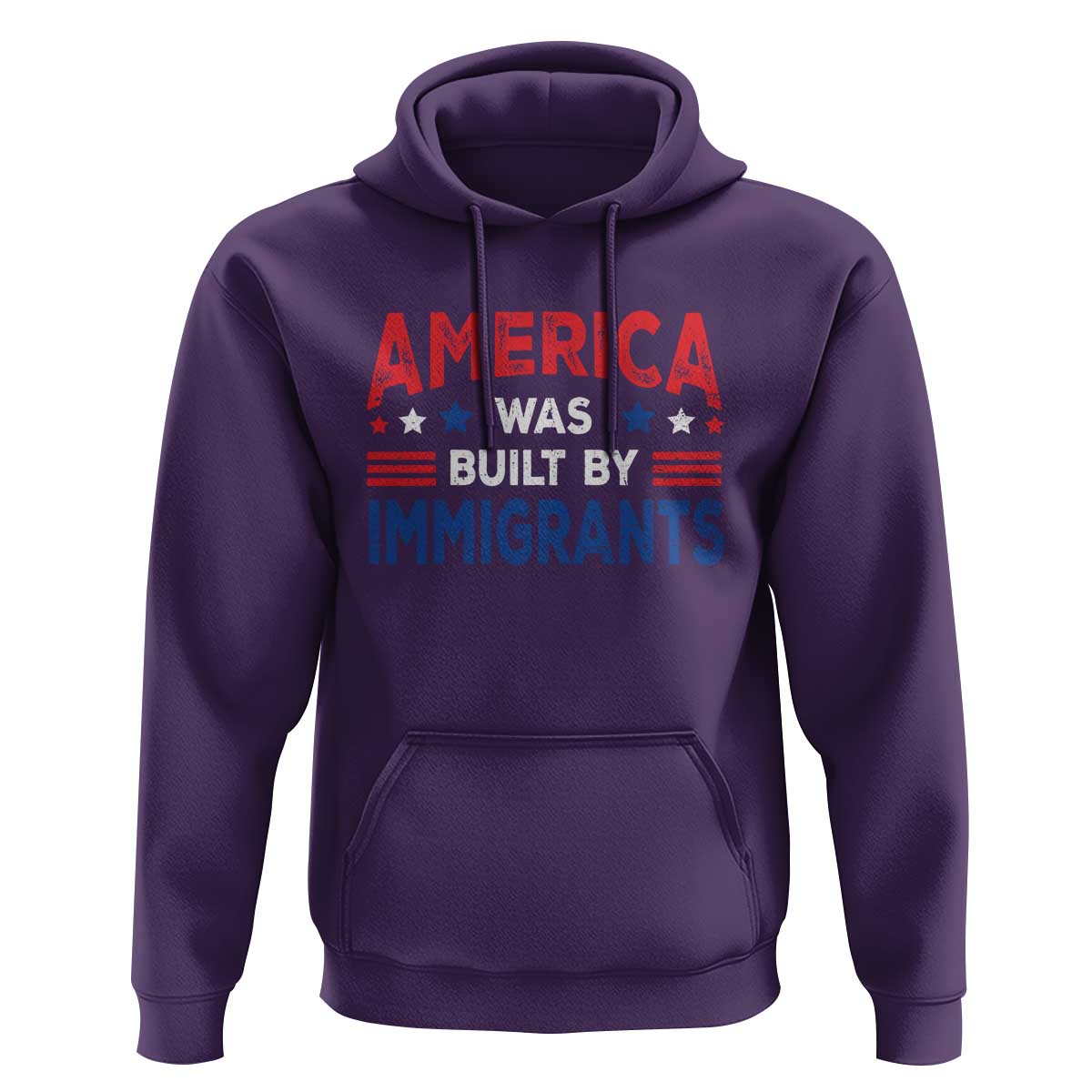 Funny America Was Built By Immigrants Hoodie Stars Stripes - Wonder Print Shop
