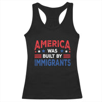 Funny America Was Built By Immigrants Racerback Tank Top Stars Stripes - Wonder Print Shop