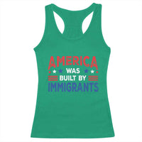 Funny America Was Built By Immigrants Racerback Tank Top Stars Stripes - Wonder Print Shop