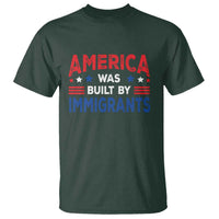 Funny America Was Built By Immigrants T Shirt Stars Stripes - Wonder Print Shop