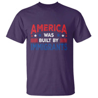 Funny America Was Built By Immigrants T Shirt Stars Stripes - Wonder Print Shop