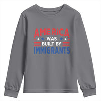 Funny America Was Built By Immigrants Youth Sweatshirt Stars Stripes - Wonder Print Shop