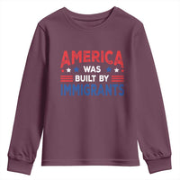 Funny America Was Built By Immigrants Youth Sweatshirt Stars Stripes - Wonder Print Shop