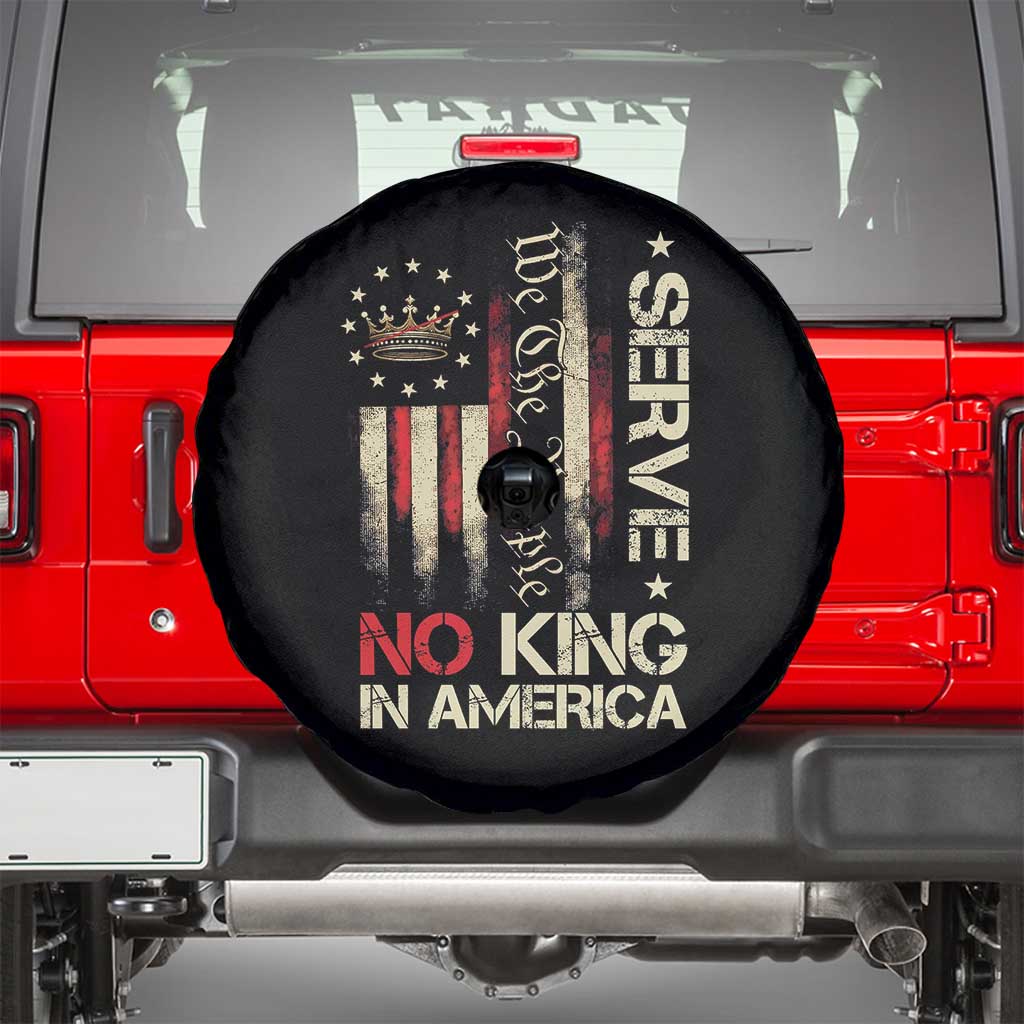 Funny We The People Serve No King In American Spare Tire Cover Vintage Betsy Ross Flag - Wonder Print Shop