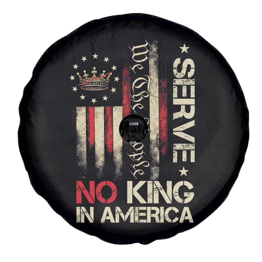 Funny We The People Serve No King In American Spare Tire Cover Vintage Betsy Ross Flag - Wonder Print Shop