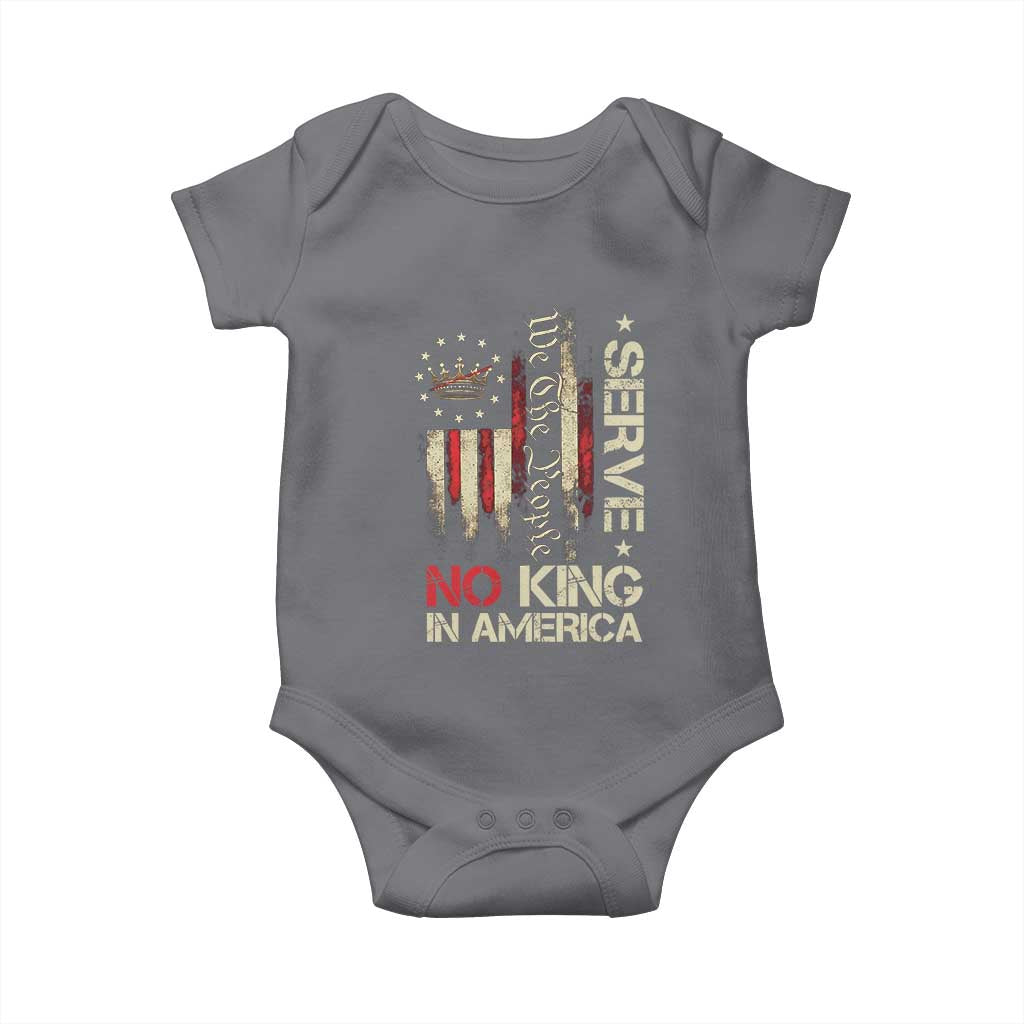Funny We The People Serve No King In American Baby Onesie Vintage Betsy Ross Flag - Wonder Print Shop