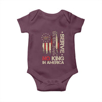 Funny We The People Serve No King In American Baby Onesie Vintage Betsy Ross Flag - Wonder Print Shop