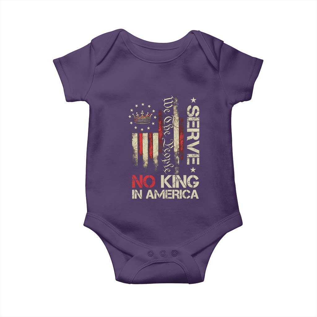Funny We The People Serve No King In American Baby Onesie Vintage Betsy Ross Flag - Wonder Print Shop