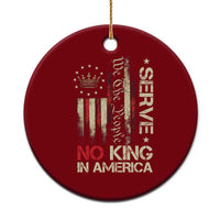 Funny We The People Serve No King In American Ceramic Ornament Vintage Betsy Ross Flag - Wonder Print Shop