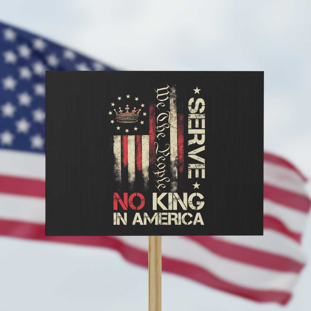 Funny We The People Serve No King In American Protest Sign Vintage Betsy Ross Flag - Wonder Print Shop