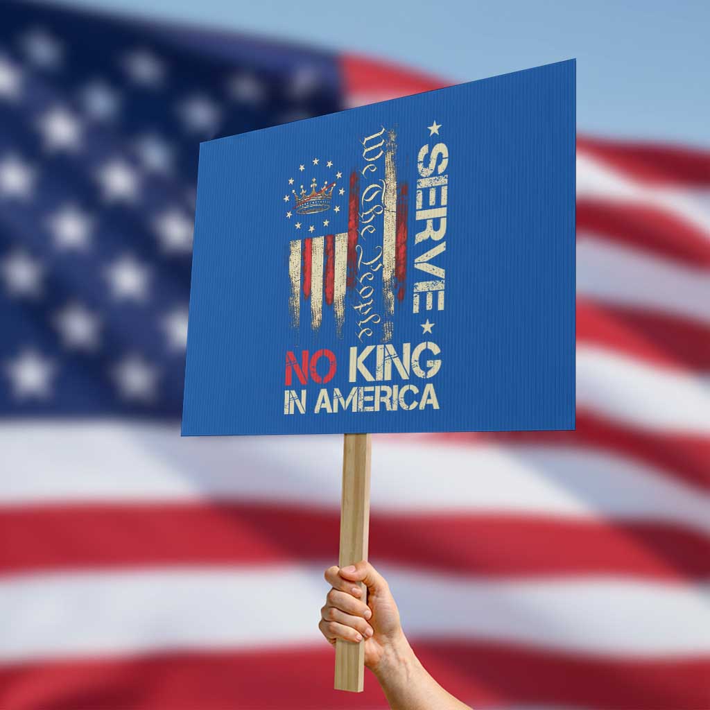 Funny We The People Serve No King In American Protest Sign Vintage Betsy Ross Flag - Wonder Print Shop