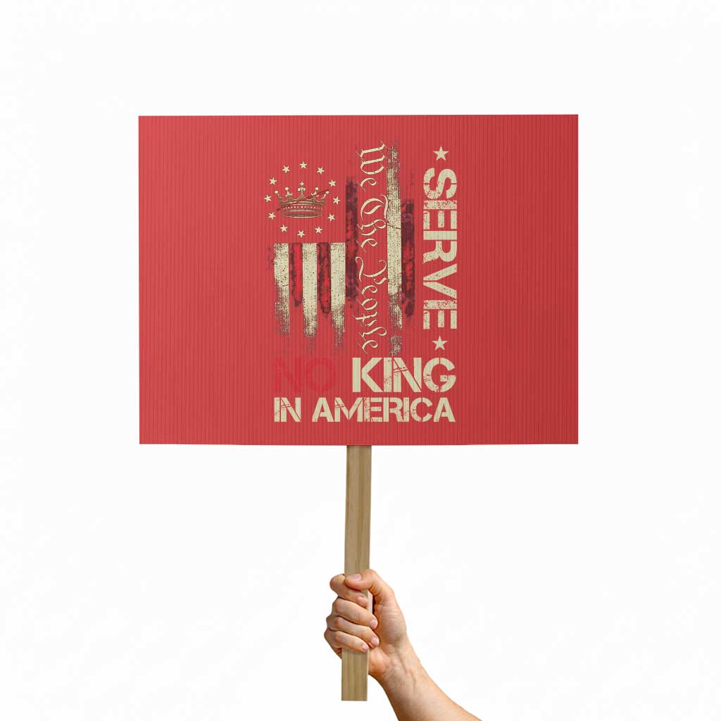 Funny We The People Serve No King In American Protest Sign Vintage Betsy Ross Flag - Wonder Print Shop