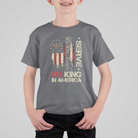 Funny We The People Serve No King In American T Shirt For Kid Vintage Betsy Ross Flag - Wonder Print Shop