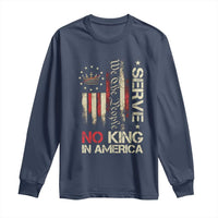 Funny We The People Serve No King In American Long Sleeve Shirt Vintage Betsy Ross Flag - Wonder Print Shop