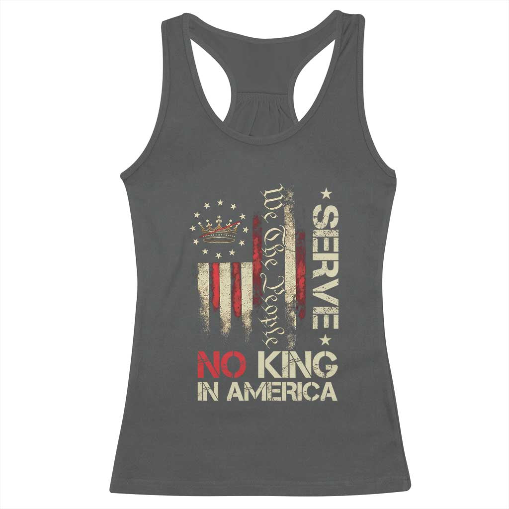 Funny We The People Serve No King In American Racerback Tank Top Vintage Betsy Ross Flag - Wonder Print Shop