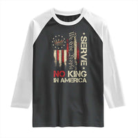 Funny We The People Serve No King In American Raglan Shirt Vintage Betsy Ross Flag - Wonder Print Shop
