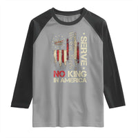 Funny We The People Serve No King In American Raglan Shirt Vintage Betsy Ross Flag - Wonder Print Shop