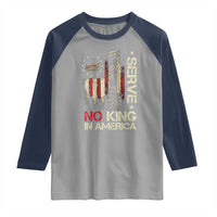Funny We The People Serve No King In American Raglan Shirt Vintage Betsy Ross Flag - Wonder Print Shop