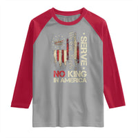 Funny We The People Serve No King In American Raglan Shirt Vintage Betsy Ross Flag - Wonder Print Shop