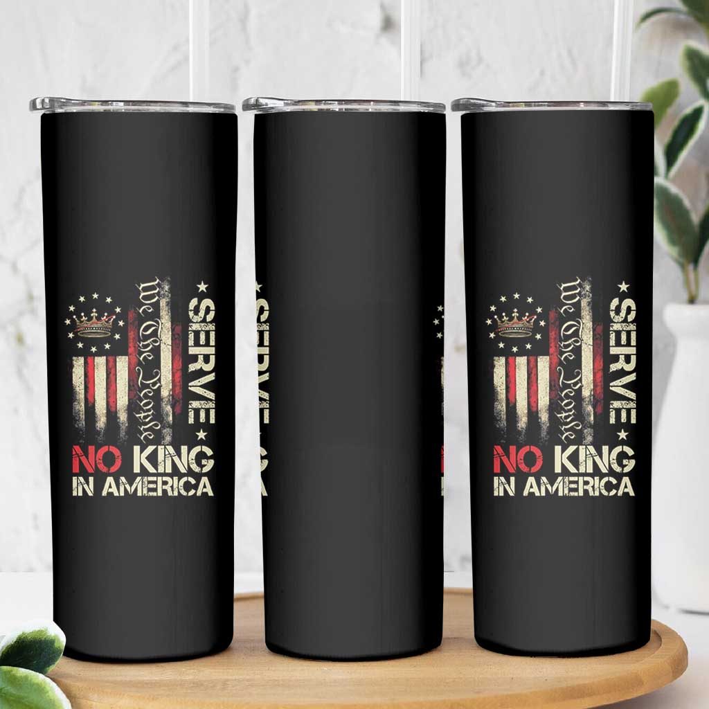 Funny We The People Serve No King In American Skinny Tumbler Vintage Betsy Ross Flag - Wonder Print Shop