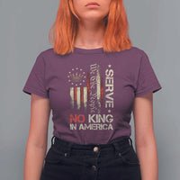 Funny We The People Serve No King In American T Shirt For Women Vintage Betsy Ross Flag - Wonder Print Shop