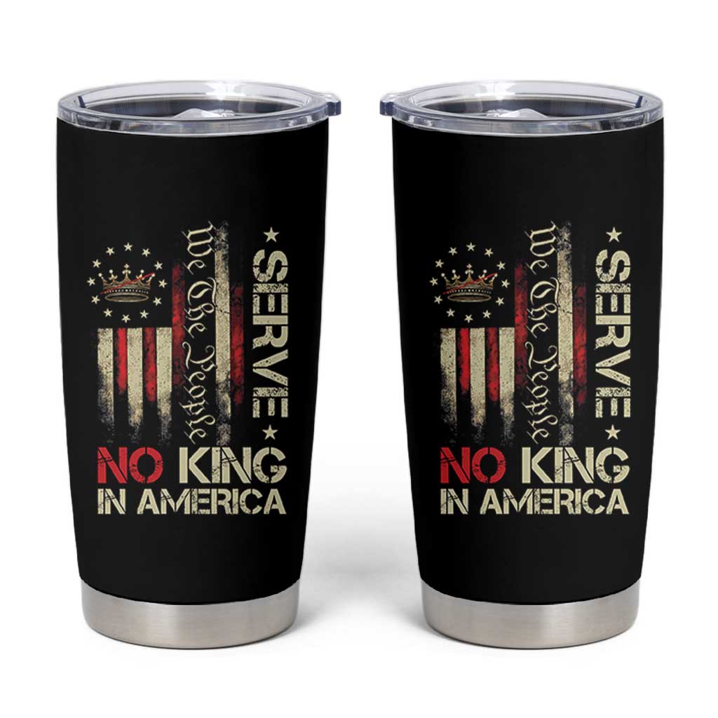 Funny We The People Serve No King In American Tumbler Cup Vintage Betsy Ross Flag - Wonder Print Shop