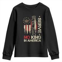 Funny We The People Serve No King In American Youth Sweatshirt Vintage Betsy Ross Flag - Wonder Print Shop