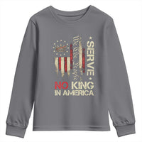 Funny We The People Serve No King In American Youth Sweatshirt Vintage Betsy Ross Flag - Wonder Print Shop