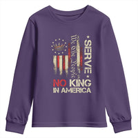 Funny We The People Serve No King In American Youth Sweatshirt Vintage Betsy Ross Flag - Wonder Print Shop