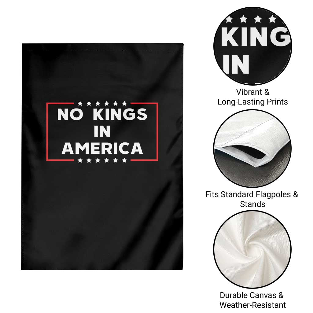 No Kings In America Garden Flag Stars Stripes - Wonder Print Shop