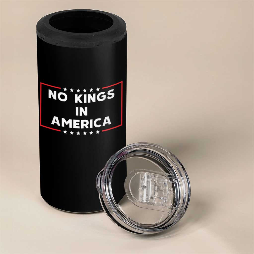 No Kings In America 4 in 1 Can Cooler Tumbler Stars Stripes - Wonder Print Shop