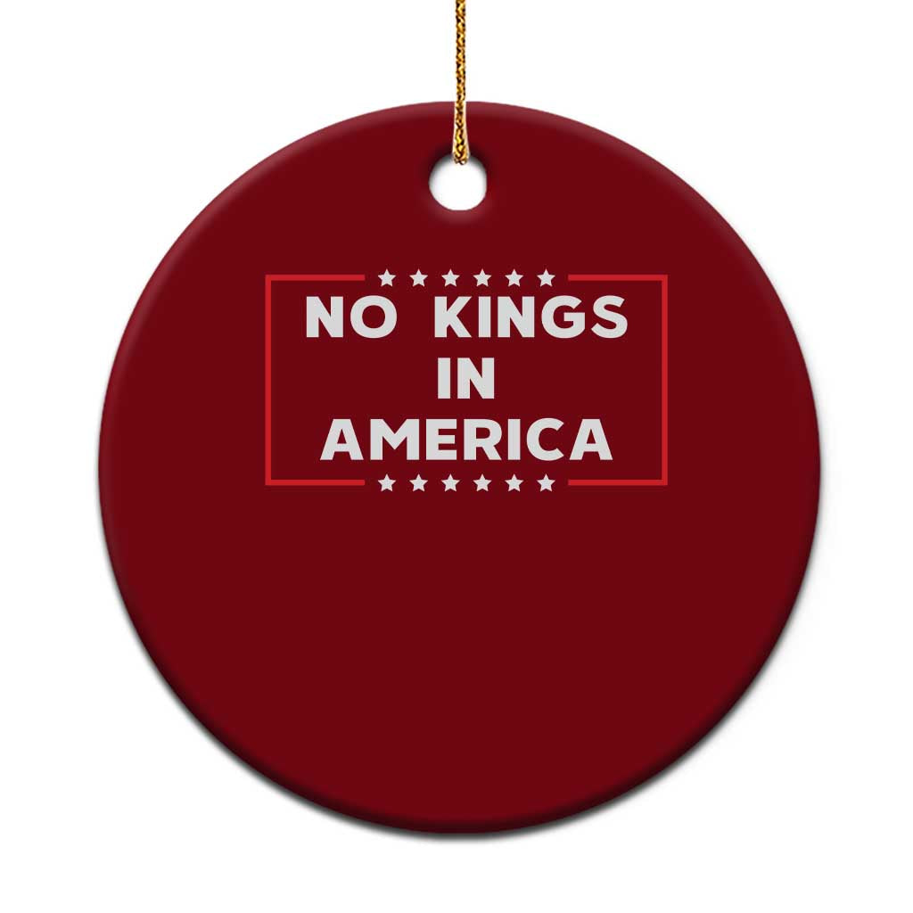 No Kings In America Ceramic Ornament Stars Stripes - Wonder Print Shop