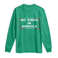 No Kings In America Long Sleeve Shirt Stars Stripes - Wonder Print Shop