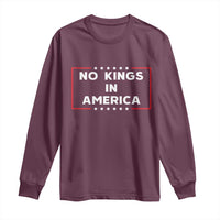 No Kings In America Long Sleeve Shirt Stars Stripes - Wonder Print Shop